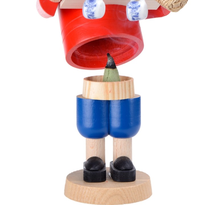 Figurine brûle-encens vendeur de porcelaine