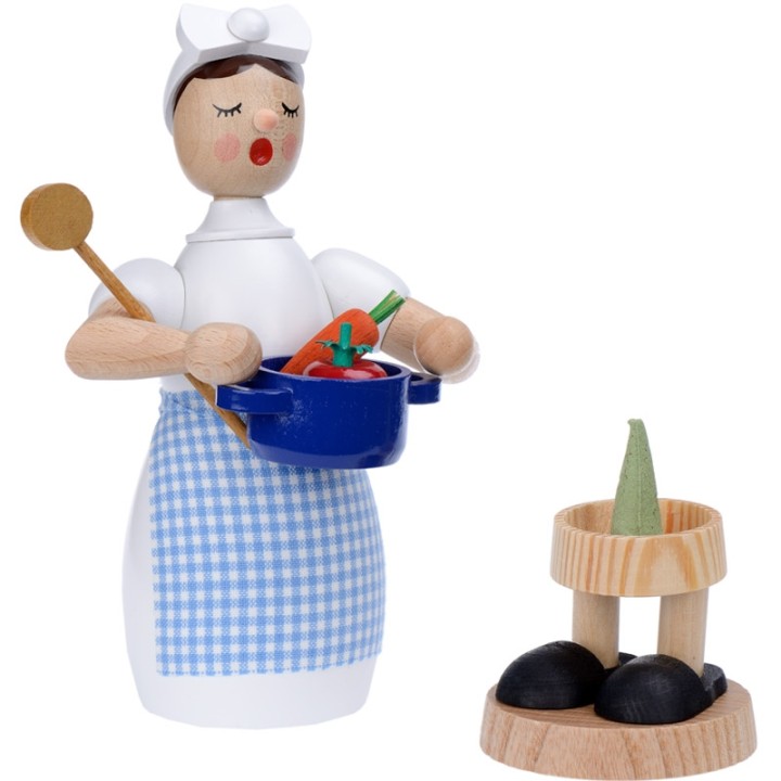 Personnage brûle-encens cuisinière