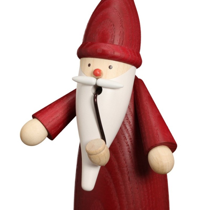 Bonhomme fumeur Père Noël manteau rouge
