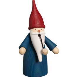 Bonhomme fumeur Père Noël manteau bleu