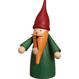 Bonhomme fumeur Père Noël manteau vert