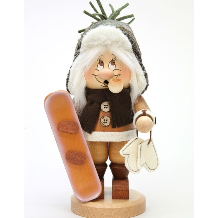 Lutin brule-parfum et snowboard