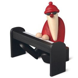 Figurine père Noël pianiste