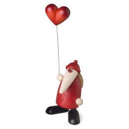 Père Noel rouge avec un coeur