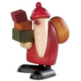 Grand père Noël et cadeaux, 19 cm
