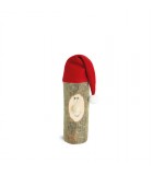 Lutin père Noël en bois avec bonnet rouge, 6 cm
