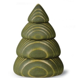 Petit sapin de Noël en bois design, 6,5 cm, vert