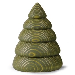 Sapin de Noël en bois design, 9,5 cm, vert