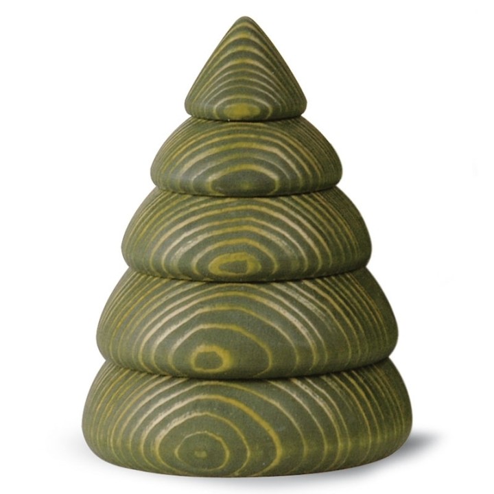 Sapin de Noël en bois design, 9,5 cm, vert