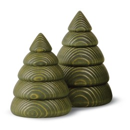 Sapin de Noël en bois design, 11,5 cm, vert