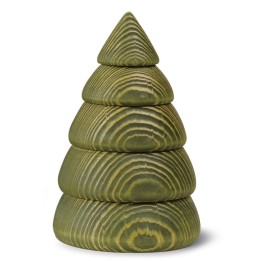 Grand sapin de Noël en bois design, 14 cm, vert