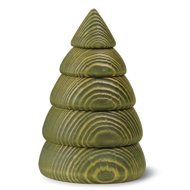 Grand sapin de Noël en bois design, 14 cm, vert