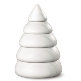 Petit sapin design blanc,  6,5 cm