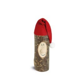 Lutin père Noël en bois avec bonnet rouge, 8 cm