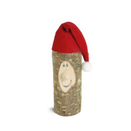 Lutin père Noël en bois avec bonnet rouge, 10 cm