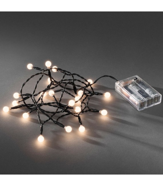 Guirlande LED à pile ,20 diodes rondes