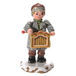 Village de Noël miniature, joueur d'harmonium