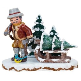 Village de Noël miniature, bucheron
