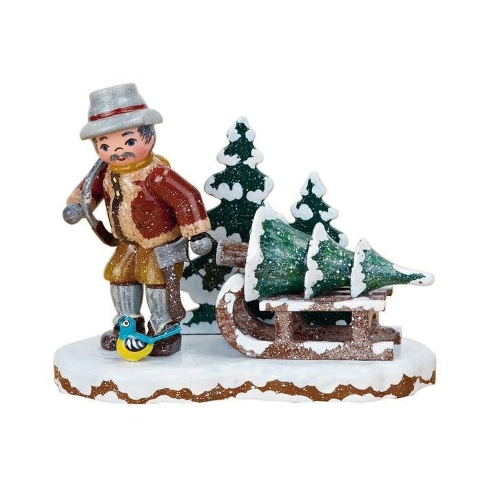 Village de Noël miniature, bucheron