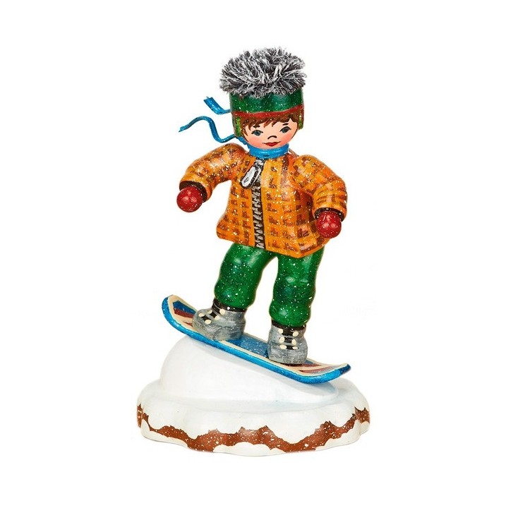 Village de Noël miniature, snowboarder