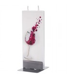 Bougie design verre de vin rouge