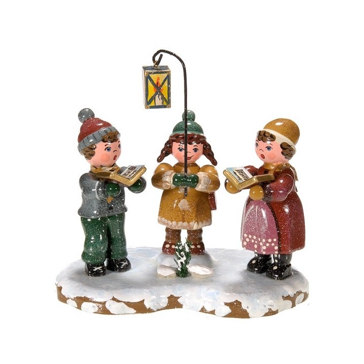 Village de Noël miniature, chorale enfants