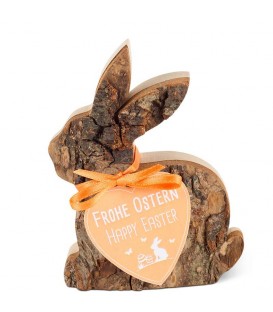 Lapin en bois couché, 8,5 cm