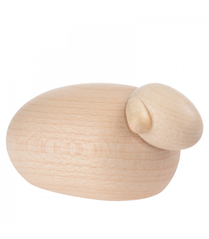 Animaux en bois pour décorer la crèche de Noël, figurine mouton blanc