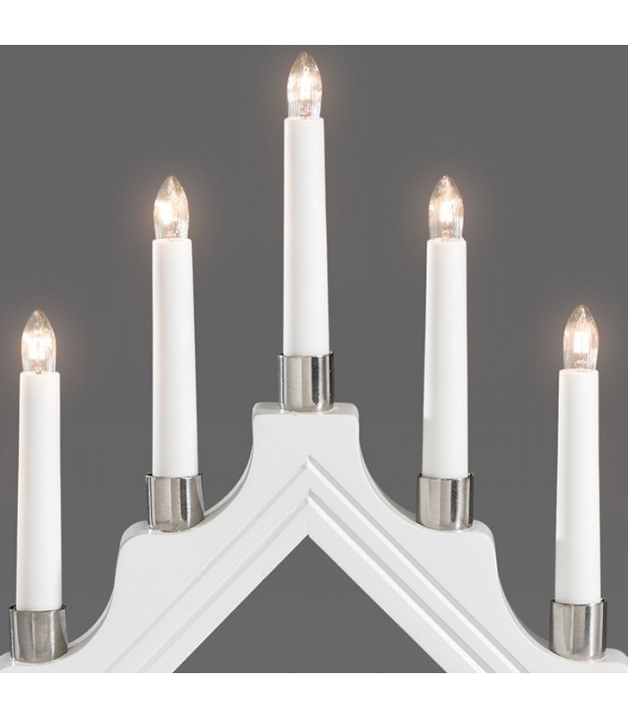 EGLO Eglo Arche lumineuse de Noël avec 7 ampoules Chandelier en bois anthracite... 