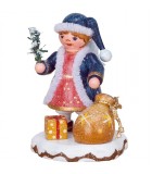 Village de Noël miniature, figurine ange sac à jouets