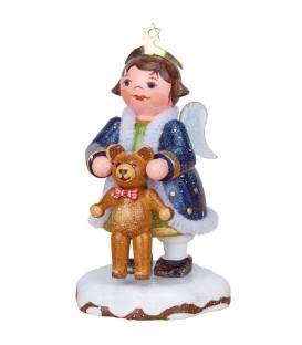 Village de Noël miniature, figurine ange et ourson