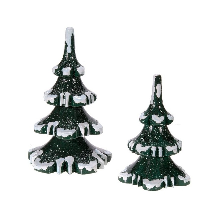 Village de Noël miniature, set de 2 sapins