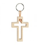 Porte-clef fcroix avec croix découpe n° 3, 5 cm 
