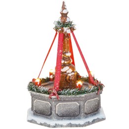 Fontaine de village miniature avec élairage