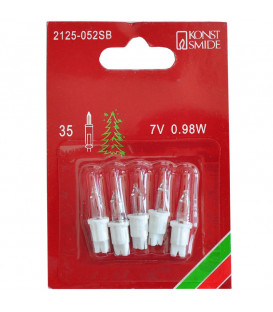 5 Ampoules de rechange 7 V, 0,98 W pour guirlande de Noël 35 lampes