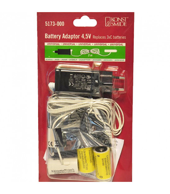 Adaptateur Secteur Pour Remplacer Piles 2 X 1 5 V Transformateur Pour Piles Lr06 Konstsmide 5162 000