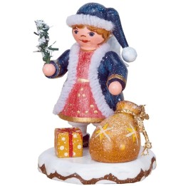 Village de Noël miniature, figurine ange sac à jouets