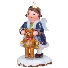 Village de Noël miniature, figurine ange et ourson