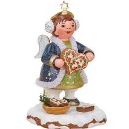 Village de Noël miniature, figurine ange et gateau