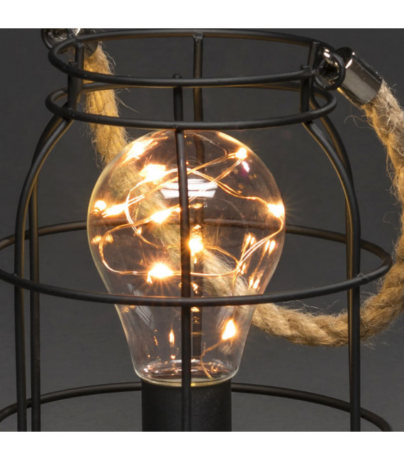 Lanterne lumineuse à Led en métal, ronde, 18 cm