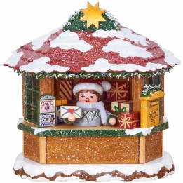 Village Noël miniature, chalet marché de Noël la Poste 