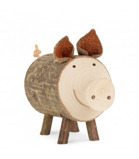 Cochon en bois, 5,5 cm