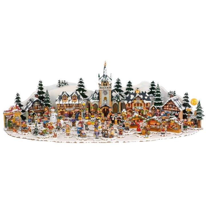 Grand plateau décor Winterkinder 48 x 31 cm